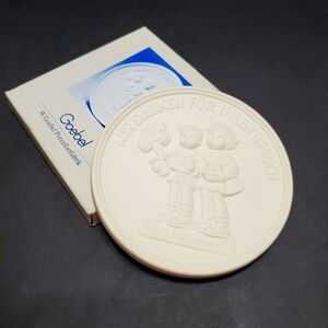 Goebel Golden Anniversary Medallion Porcelain 1975 Made in West Germany